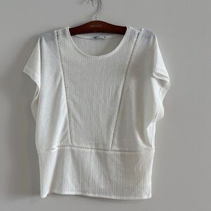 Zara white Knit Top
